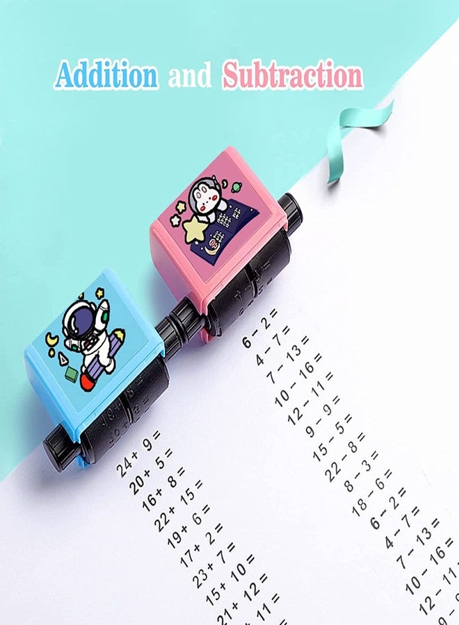 Chavda Smart Math Roller Stamps for Kids,2PCS Addition and Subtraction Teaching Stamps,Smart Math Roller Stamps Practice Tools Within 100 Learning Toy (1) - Image 2